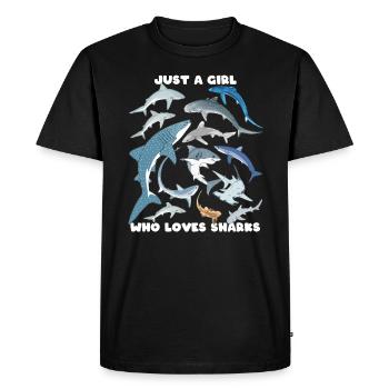 requin tigre requin bleu requin baleine espèce de requin - T-shirt Premium bio Homme - noir - Devant - Nico (187cm)