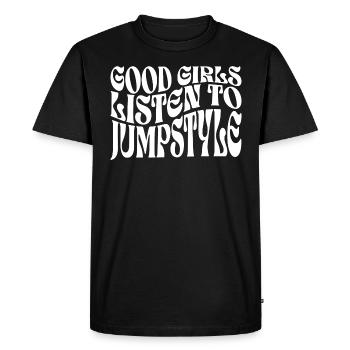 Filles Écoutent De La Jumpstyle EDM - T-shirt Premium bio Homme - noir - Devant - Nico (187cm)