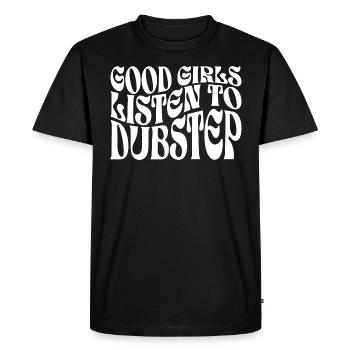 Filles Écoutent De La Dubstep Musique - T-shirt Premium bio Homme - noir - Devant - Nico (187cm)