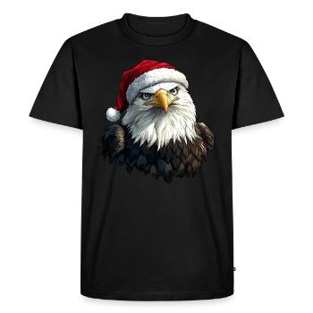 Eagle Christmas - Men's Premium Organic T-Shirt - black - Front - Nico (187cm)