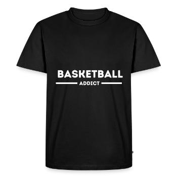 Gift basketball basketball funny sport passion - Men's Premium Organic T-Shirt - black - Front - Nico (187cm)
