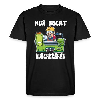 Lathe CNC - Men's Premium Organic T-Shirt - black - Front - Nico (187cm)