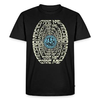 | de chemise Techno Graphique Text Graphic Donnez-moi de la musique techno - T-shirt Premium bio Homme - noir - Devant - Nico (187cm)