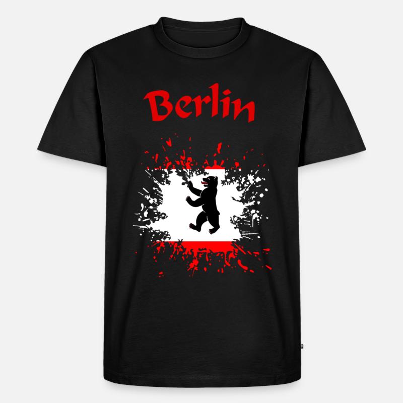 Berlin - Männer Premium Bio T-Shirt - Schwarz