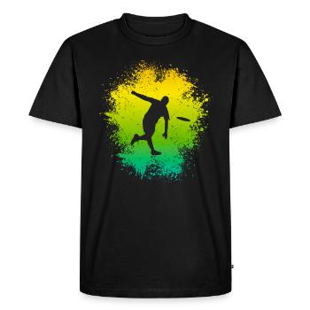 Disc Golf Disc Golf Player rétro Disc Golfer Motif - T-shirt Premium bio Homme - noir - Devant - Nico (187cm)