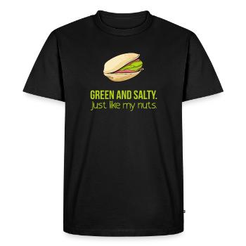 Funny Pistachio Nut Pistachios Pistacia Gift - Men's Premium Organic T-Shirt - black - Front - Nico (187cm)