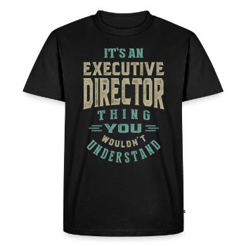 Executive Director - Men's Premium Organic T-Shirt - black - Front - Nico (187cm)