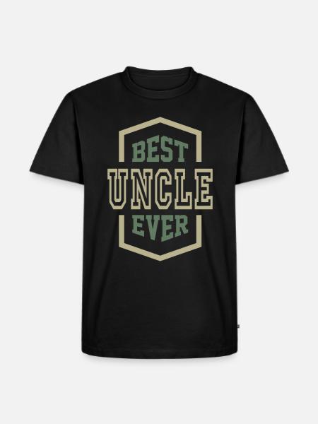 Bester Onkel - Männer Premium Bio T-Shirt - Schwarz
