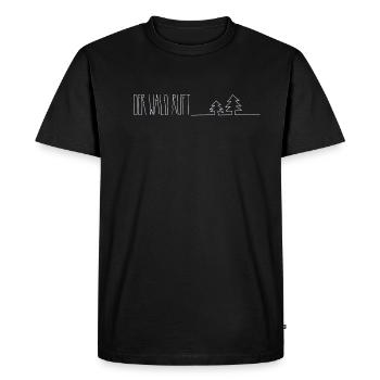 Der Wald ruft - Männer Premium Bio T-Shirt - Schwarz - Vorne - Nico (187cm)