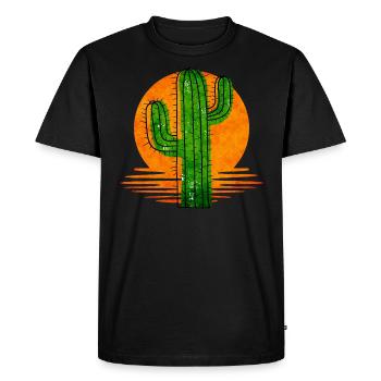 cactus - Men's Premium Organic T-Shirt - black - Front - Nico (187cm)
