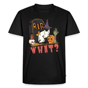 Chat siamois d’Halloween mignon et effrayant - T-shirt Premium bio Homme - noir - Devant - Nico (187cm)