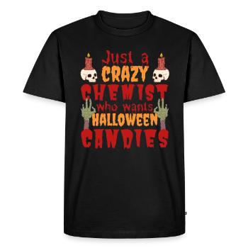 Creepy funny Halloween saying chemist - Men's Premium Organic T-Shirt - black - Front - Nico (187cm)