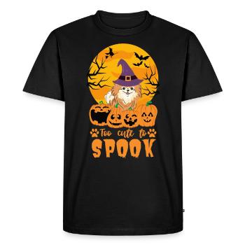 Cute Dwarf Spitz Halloween Costume Dog - Men's Premium Organic T-Shirt - black - Front - Nico (187cm)