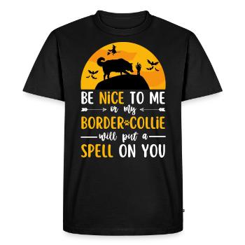 Border Collie Halloween Costume Chien - T-shirt Premium bio Homme - noir - Devant - Nico (187cm)