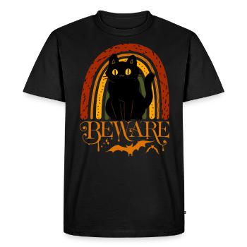 Halloween Cat for Halloween - Men's Premium Organic T-Shirt - black - Front - Nico (187cm)