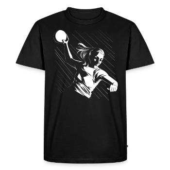 Handball Player Handball Ball Outfit Handball Player - Men's Premium Organic T-Shirt - black - Front - Nico (187cm)
