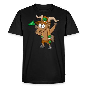 Saudi Arabia Capricorn Fan - Men's Premium Organic T-Shirt - black - Front - Nico (187cm)