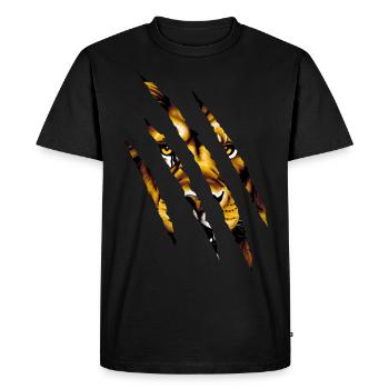 Griffe de lion-Tête de lion - T-shirt Premium bio Homme - noir - Devant - Nico (187cm)