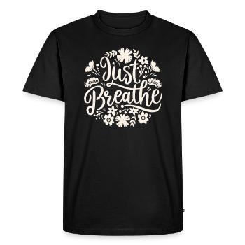 Respiration calmer anxiété - T-shirt Premium bio Homme - noir - Devant - Nico (187cm)