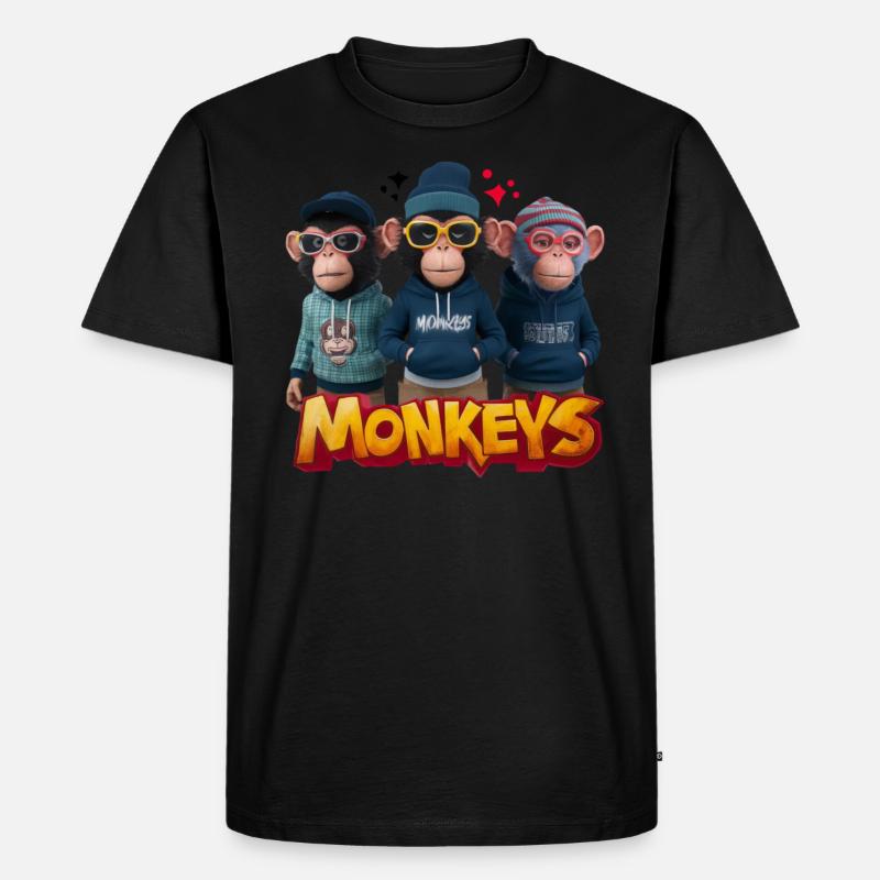 Monkeys 2 - T-shirt Premium bio Homme - noir