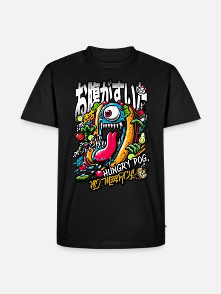 Hungry hotdog - Men's Premium Organic T-Shirt - black