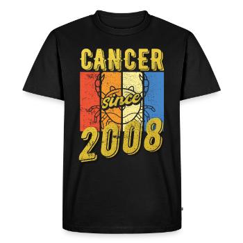 Cancer 2008 Zodiac Birthday - Men's Premium Organic T-Shirt - black - Front - Nico (187cm)