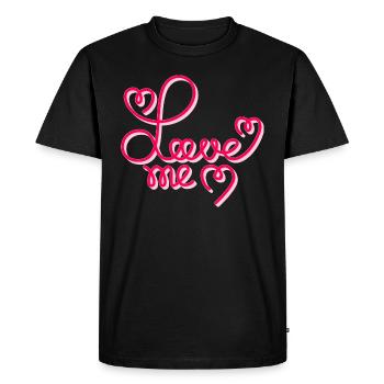 Aimez-moi - T-shirt Premium bio Homme - noir - Devant - Nico (187cm)