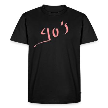 90's - T-shirt Premium bio Homme - noir - Devant - Nico (187cm)