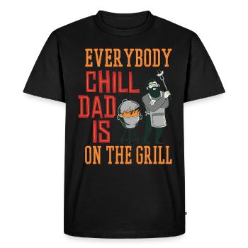 Barbecues Tabliers de père cadeau de la saison barbecue - T-shirt Premium bio Homme - noir - Devant - Nico (187cm)