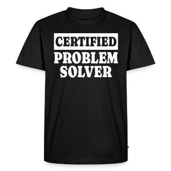 Humour Analyste Actuaire En Assurance - T-shirt Premium bio Homme - noir - Devant - Nico (187cm)