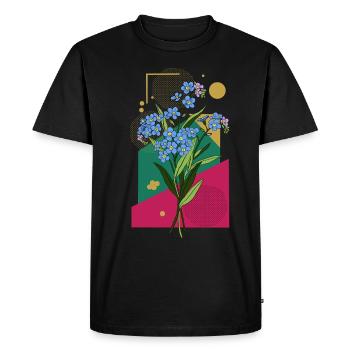 Myosotis - T-shirt Premium bio Homme - noir - Devant - Nico (187cm)