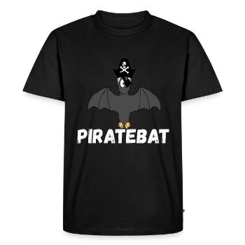 Pirate Bat Captains Piracy Gifts - Men's Premium Organic T-Shirt - black - Front - Nico (187cm)