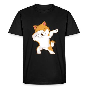 Akita Inu Dabbing Dog Cadeau Drôle Japon - T-shirt Premium bio Homme - noir - Devant - Nico (187cm)