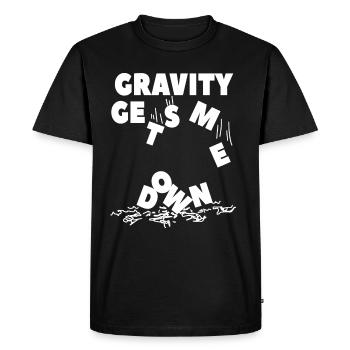Gravity Physics - Gravity Physics - Say nerd - Men's Premium Organic T-Shirt - black - Front - Nico (187cm)