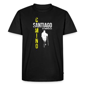 Camino de Santiago Pilgrims - Men's Premium Organic T-Shirt - black - Front - Nico (187cm)