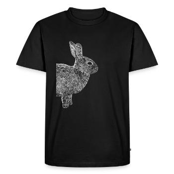 Lapin lapin nain - T-shirt Premium bio Homme - noir - Devant - Nico (187cm)