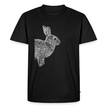 Lapin mignon Lapin Lapin Cadeau - T-shirt Premium bio Homme - noir - Devant - Nico (187cm)