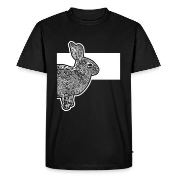 Lapins nains mignons Lapins Lapins - T-shirt Premium bio Homme - noir - Devant - Nico (187cm)