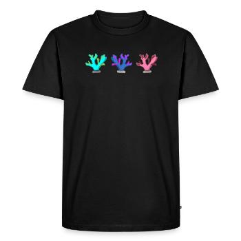 Petits coraux récifs coralliens Aquarium de corail - T-shirt Premium bio Homme - noir - Devant - Nico (187cm)