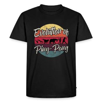 Ping Pong Joueur Evolution Drôle - T-shirt Premium bio Homme - noir - Devant - Nico (187cm)