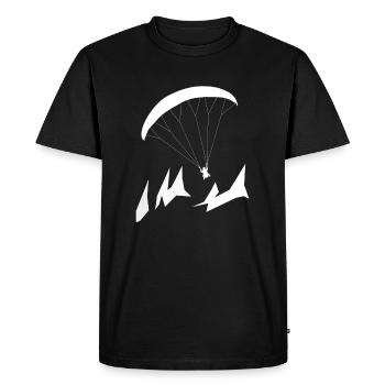 Paragliding paragliding Alps - Men's Premium Organic T-Shirt - black - Front - Nico (187cm)