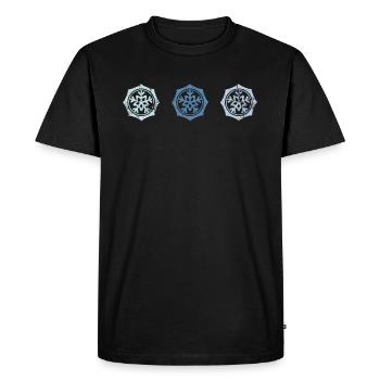 Snowflakes Snow Snow Crystals Gift - Men's Premium Organic T-Shirt - black - Front - Nico (187cm)