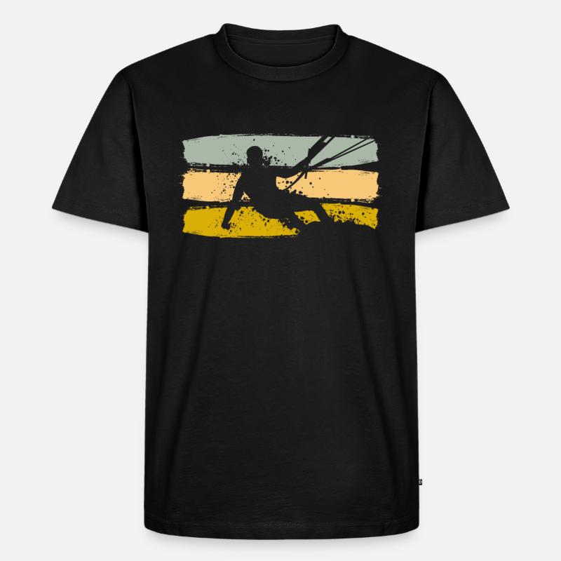 Kiteboard Kiteboarding - Männer Premium Bio T-Shirt - Schwarz