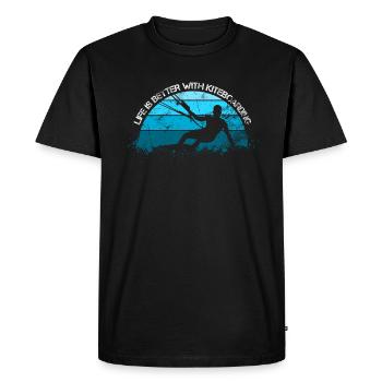 Kiteboarder - T-shirt Premium bio Homme - noir - Devant - Nico (187cm)