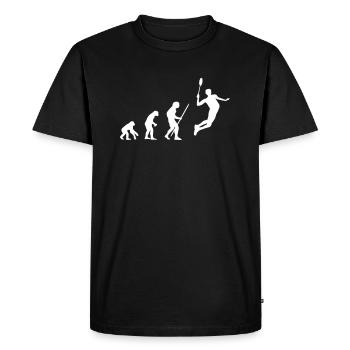 Balle papillon de badminton - T-shirt Premium bio Homme - noir - Devant - Nico (187cm)