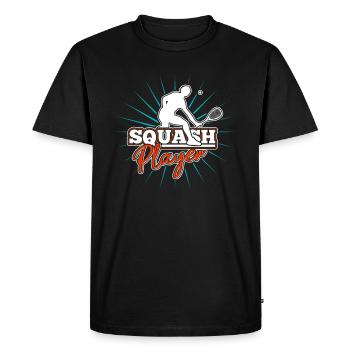 squash - Men's Premium Organic T-Shirt - black - Front - Nico (187cm)