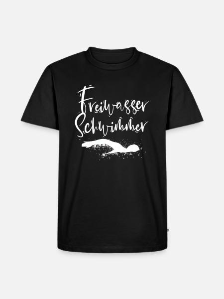 Schwimmen - Männer Premium Bio T-Shirt - Schwarz