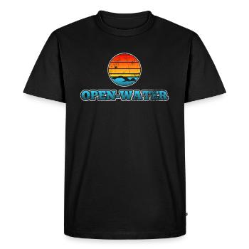 Swimming open water - Men's Premium Organic T-Shirt - black - Front - Nico (187cm)