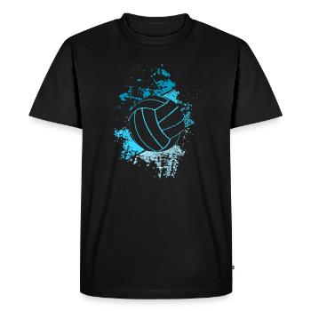 Joueur de volley-ball rétro volley-ball - T-shirt Premium bio Homme - noir - Devant - Nico (187cm)
