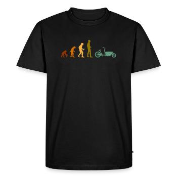 Vélo cargo courrier rétro vélo - T-shirt Premium bio Homme - noir - Devant - Nico (187cm)